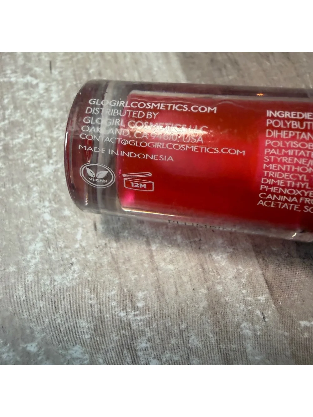 GloGirl Cosmetics Lip Oil in Literally Deluxe Mini .12 fl oz/3.5mL Sealed